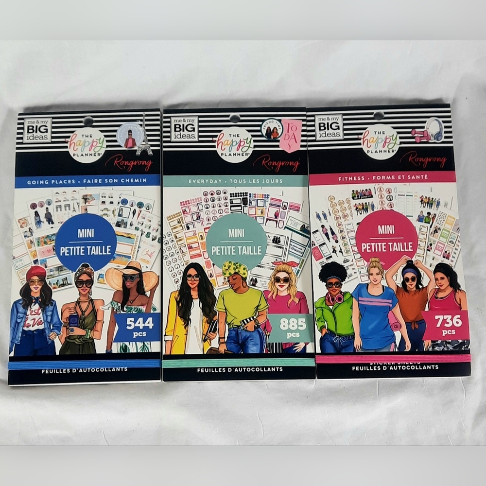The Happy Planner Rongrong Mini Sticker Book Lot Of 3 Books NEW